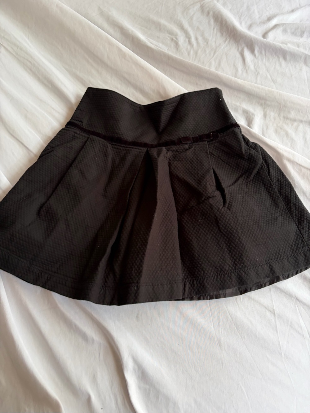 Gymboree Girls Black Pleated Holiday Skirt Velvet Tulle Lined Retired Size 12